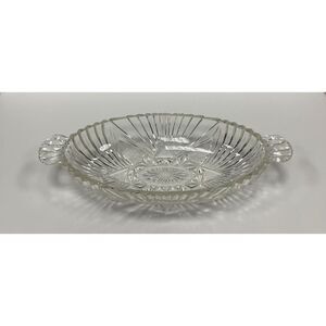 Vintage Small Oval Cut Clear Crystal Dish.